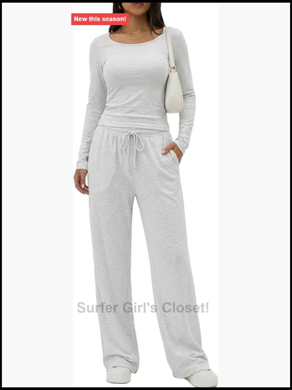Women's 2 Piece Lounge Set Wide Leg Pants Matching Outfits with Pockets Travel